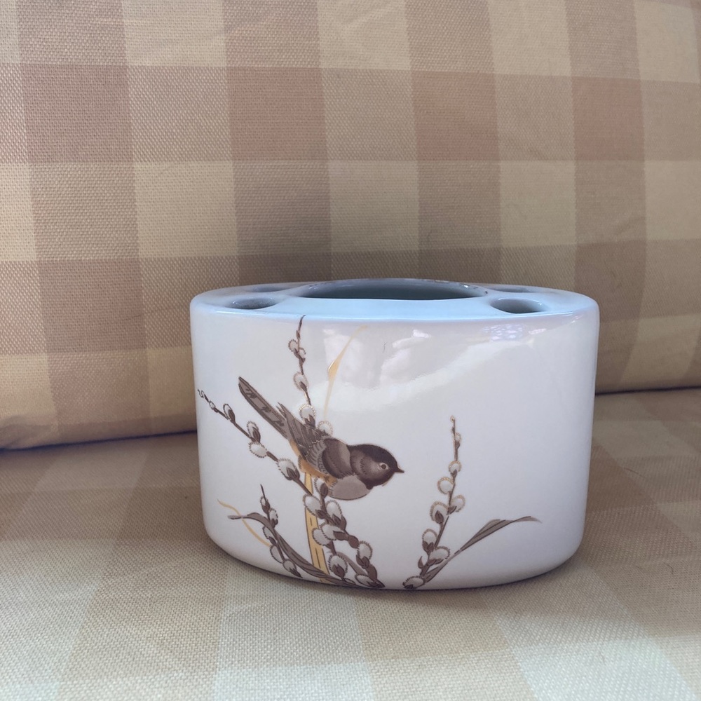 Vintage Otagiri toothpaste and toothbrush holder